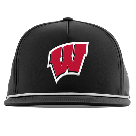University of Wisconsin "Wisconsin Team Logo" Flat 5 Panel Rope Black
