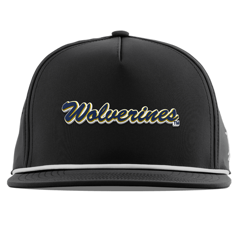 University of Michigan "Wolverines Script" Flat 5 Panel Rope Black