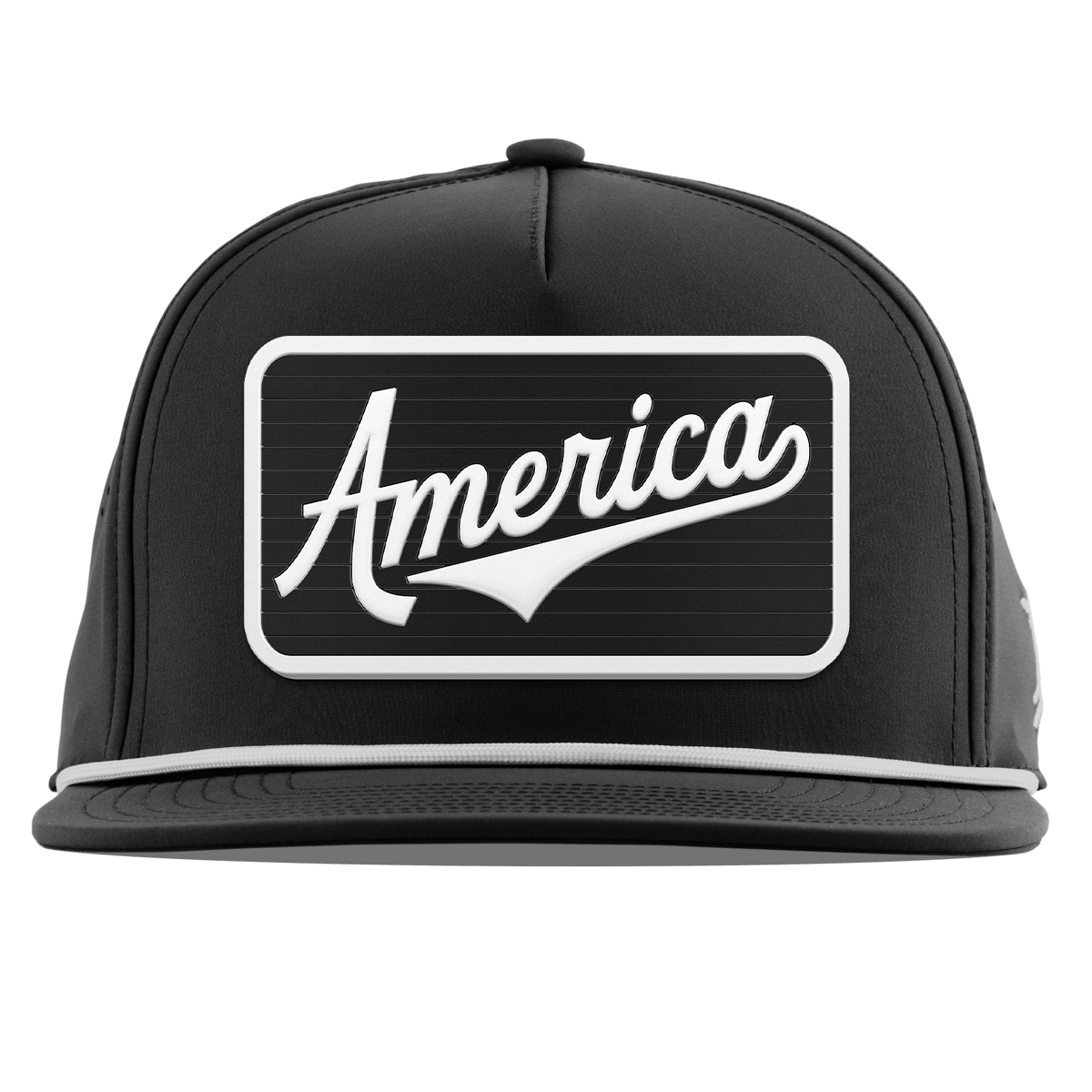 XL Vintage America Badge Flat 5 Panel Rope Black