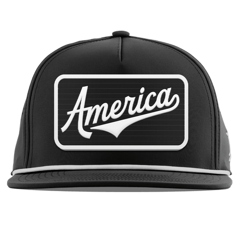 XL Vintage America Badge Flat 5 Panel Rope Black