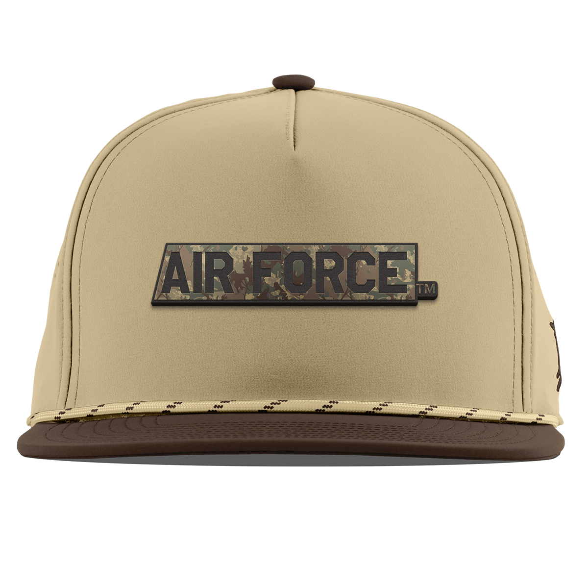 Air Force Academy "Air Force Timber Camo Series" Flat 5 Panel Rope Desert/Brown