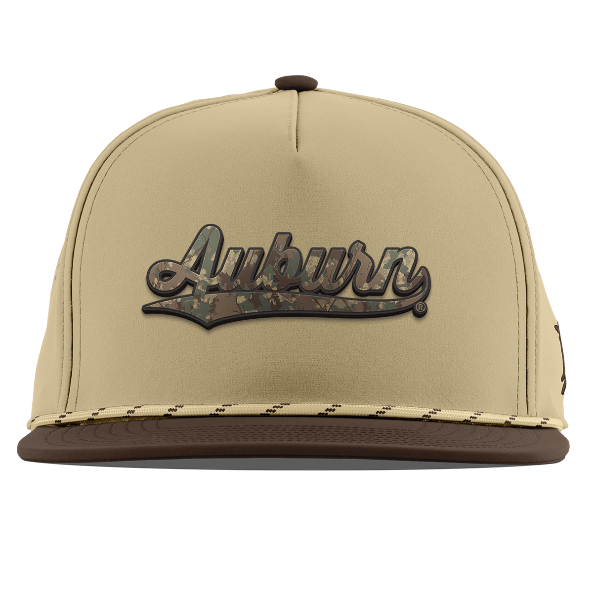 Auburn University "Auburn Timber Camo Series" Flat 5 Panel Rope Desert/Brown