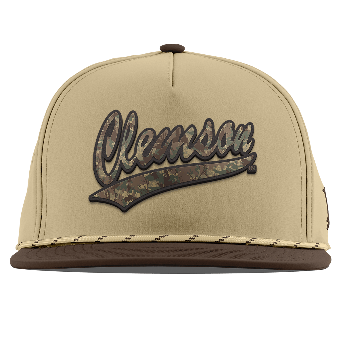 Clemson University "Clemson Timber Camo Series" Flat 5 Panel Rope Desert/Brown