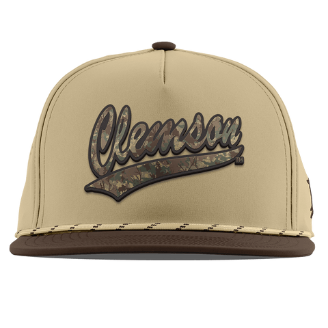 Clemson University "Clemson Timber Camo Series" Flat 5 Panel Rope Desert/Brown