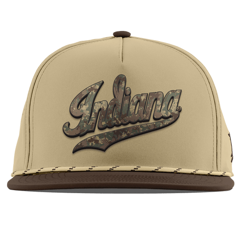 Indiana University "Indiana Timber Camo Series" Flat 5 Panel Rope Desert/Brown