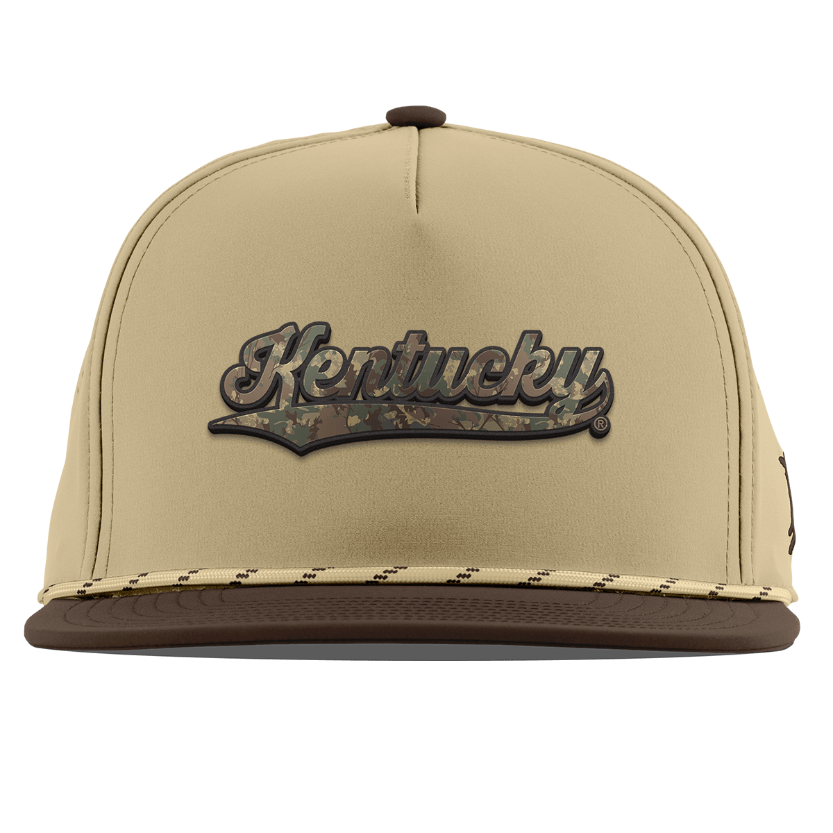 University of Kentucky "Kentucky Timber Camo Series" Flat 5 Panel Rope Desert/Brown