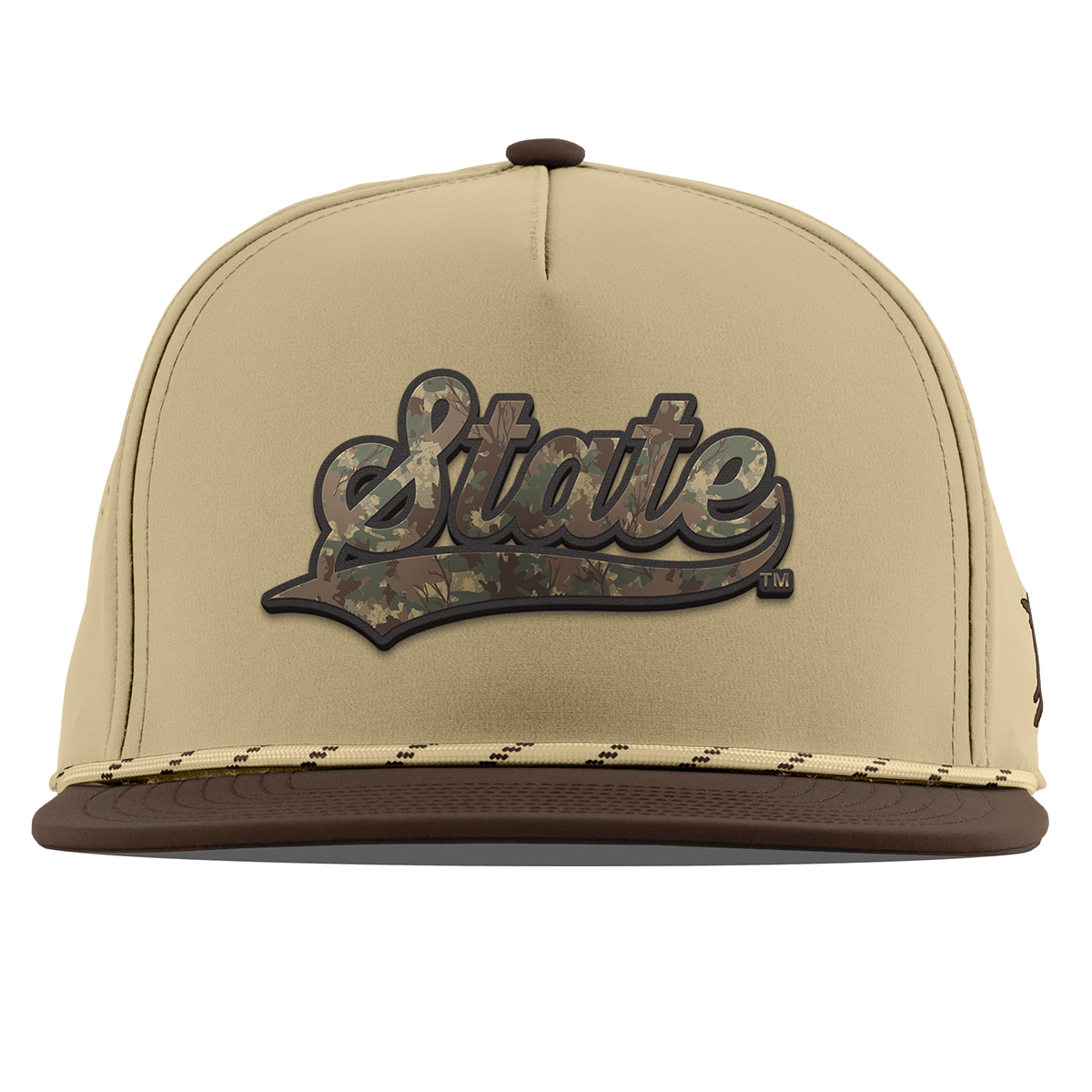 Mississippi State University "Mississippi Timber Camo Series" Flat 5 Panel Rope Desert/Brown
