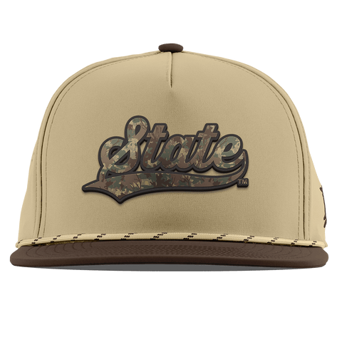 Mississippi State University "Mississippi Timber Camo Series" Flat 5 Panel Rope Desert/Brown