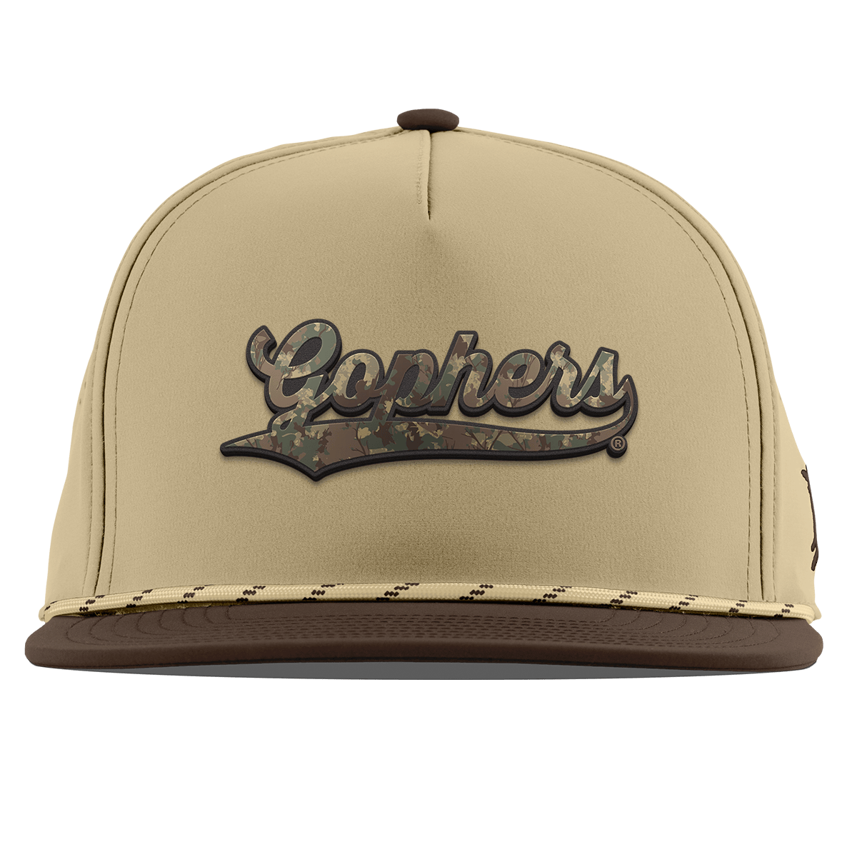 University of Minnesota "Minnesota Timber Camo Series" Flat 5 Panel Rope Desert/Brown