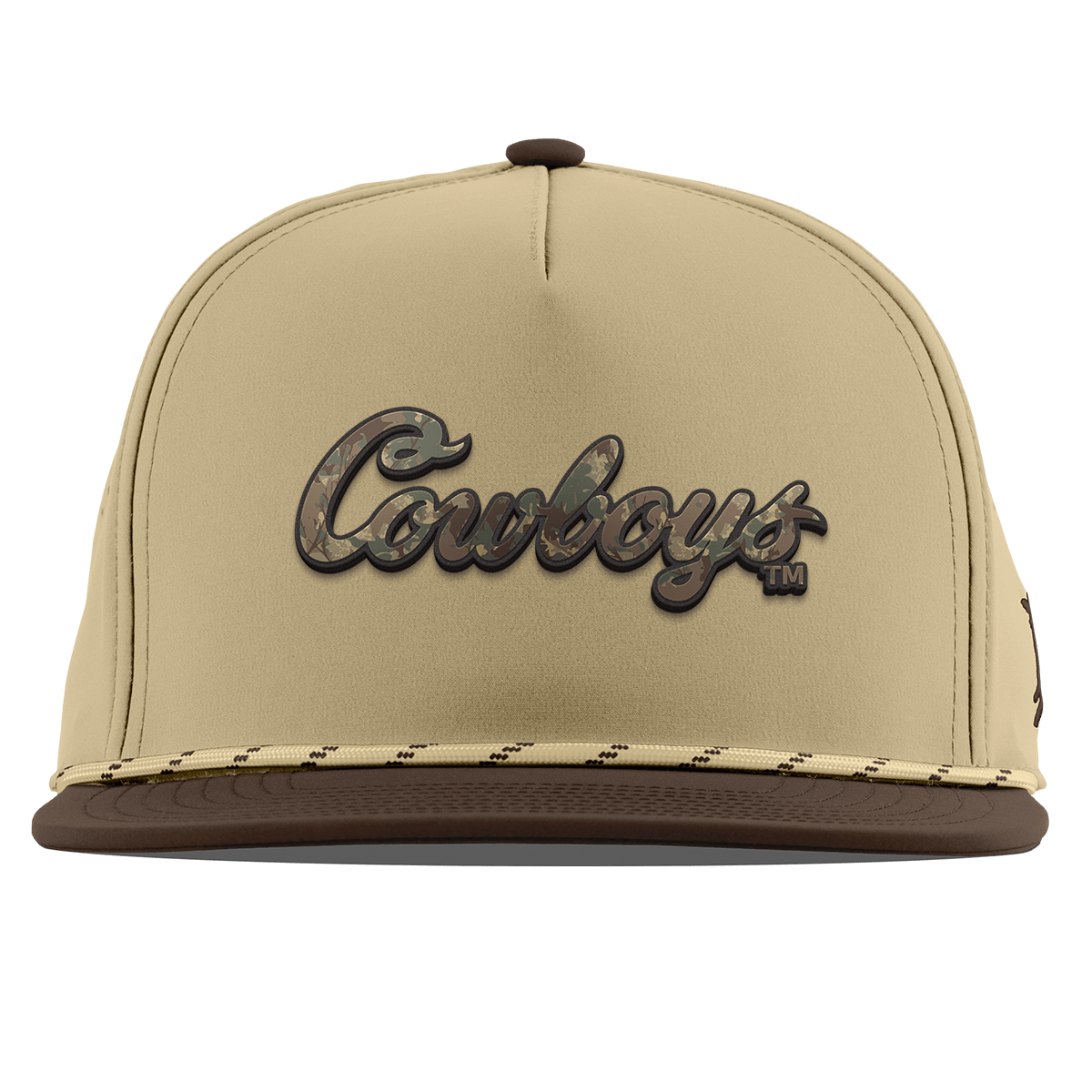 Oklahoma State University "Oklahoma State Timber Camo Series" Flat 5 Panel Rope Desert/Brown