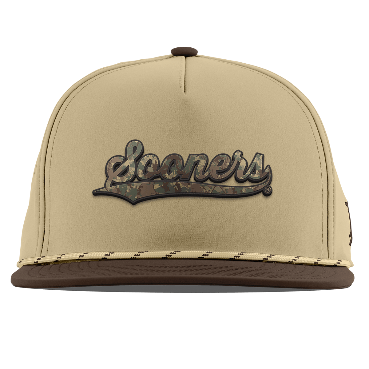 University of Oklahoma "Oklahoma Timber Camo Series" Flat 5 Panel Rope Desert/Brown