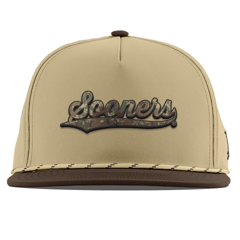 University of Oklahoma "Oklahoma Timber Camo Series" Flat 5 Panel Rope Desert/Brown