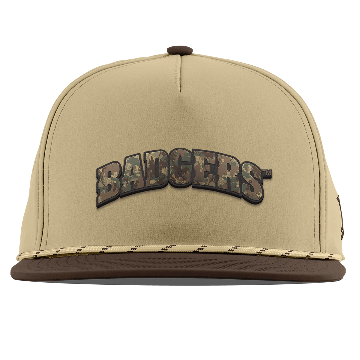 University of Wisconsin "Wisconsin Timber Camo Series" Flat 5 Panel Rope Desert/Brown