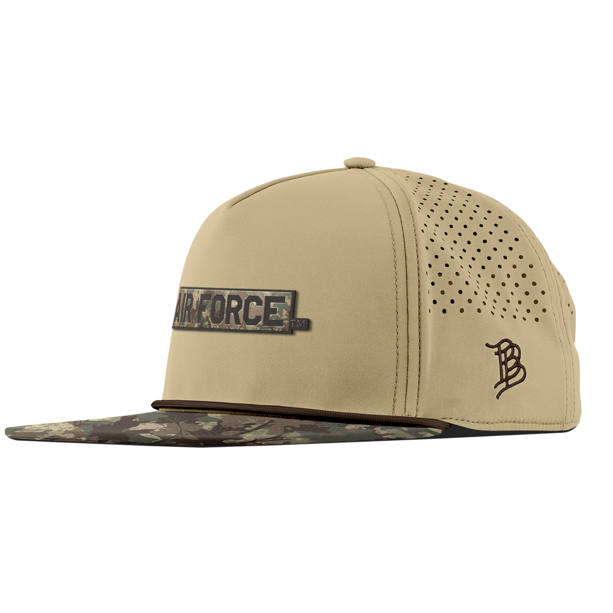 Air Force Academy "Air Force Timber Camo Series" Flat 5 Panel Rope Desert/Timber Camo