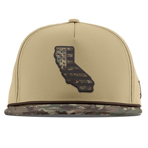 California Timber Camo Patriot Flat 5 Panel Rope Desert/Timber Camo