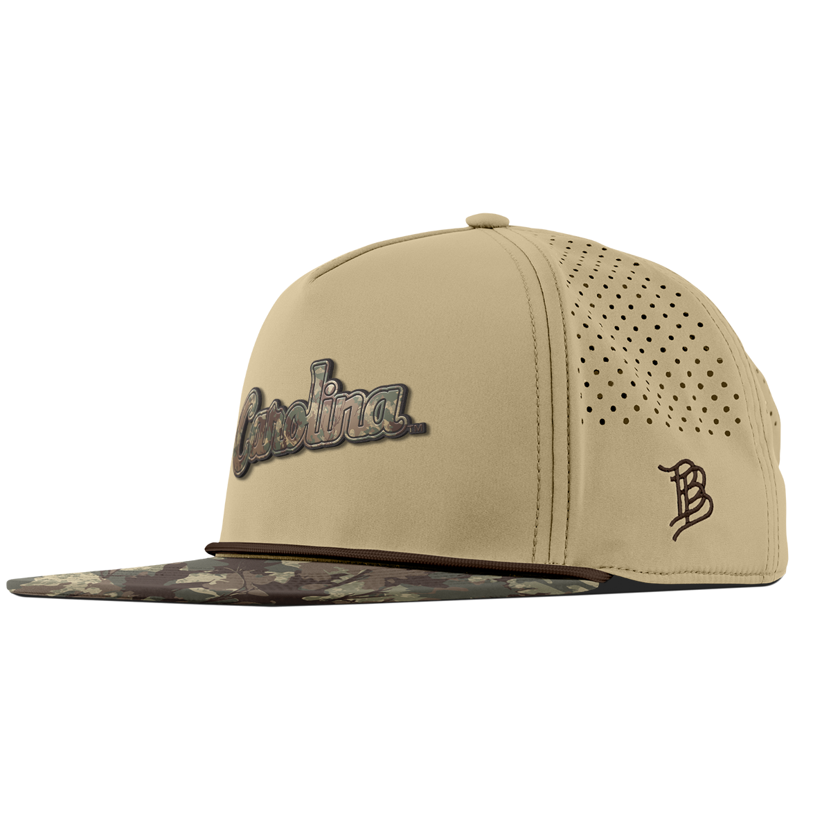 University of North Carolina "Carolina Timber Camo" Flat 5 Panel Rope Desert/Timber Camo