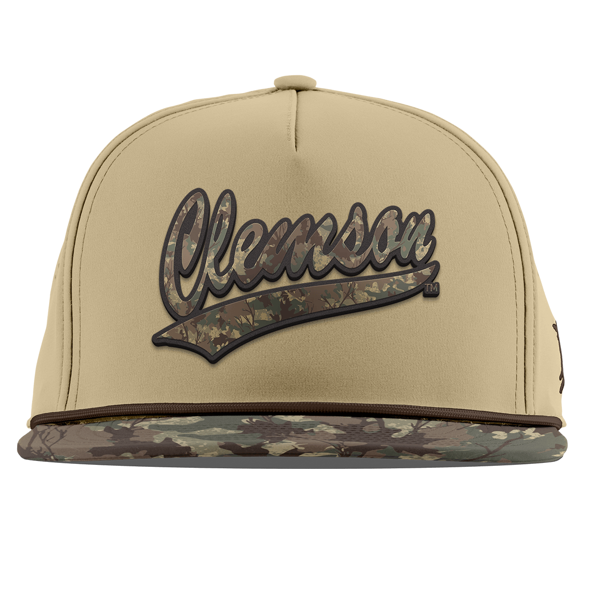 Clemson University "Clemson Timber Camo Series" Flat 5 Panel Rope Desert/Timber Camo
