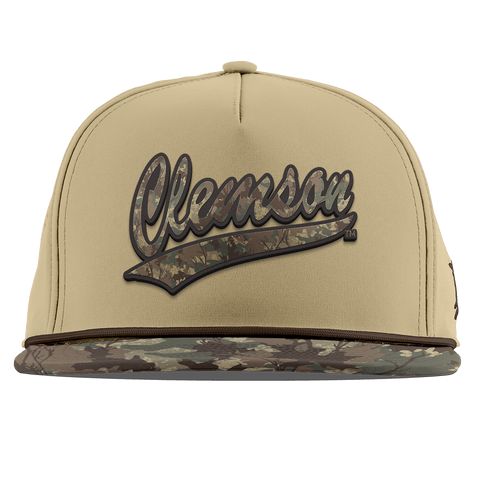 Clemson University "Clemson Timber Camo Series" Flat 5 Panel Rope Desert/Timber Camo