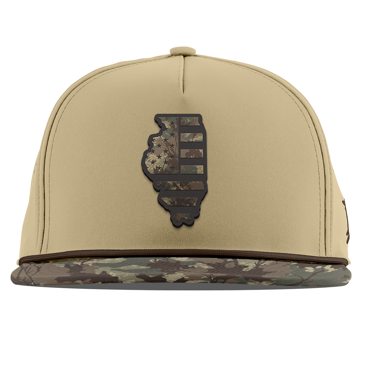 Illinois Timber Camo Patriot Flat 5 Panel Rope Desert/Timber Camo