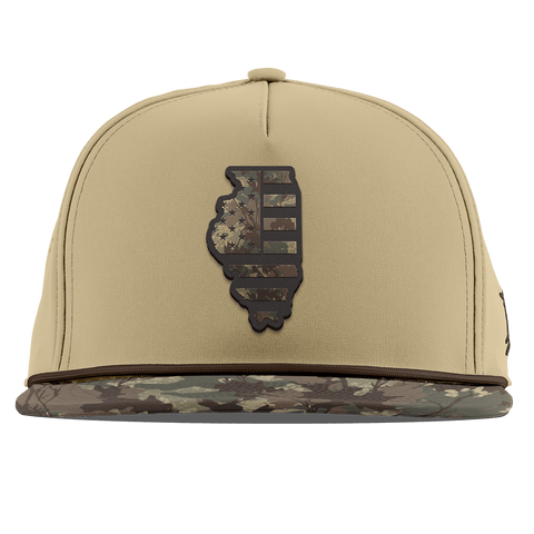 Illinois Timber Camo Patriot Flat 5 Panel Rope Desert/Timber Camo