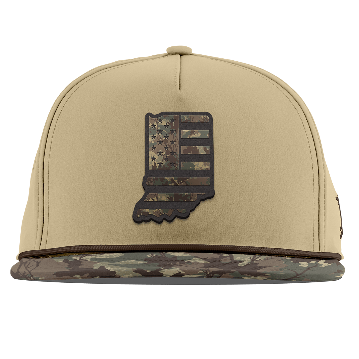 Indiana Timber Camo Patriot Flat 5 Panel Rope Desert/Timber Camo