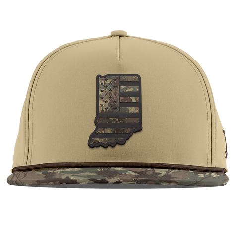 Indiana Timber Camo Patriot Flat 5 Panel Rope Desert/Timber Camo