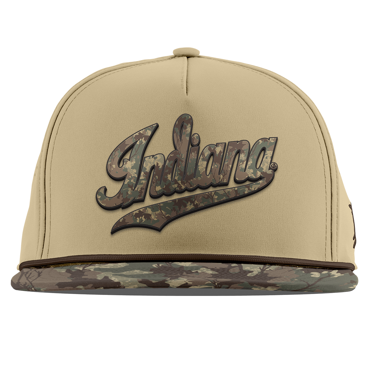 Indiana University "Indiana Timber Camo Series" Flat 5 Panel Rope Desert/Timber Camo