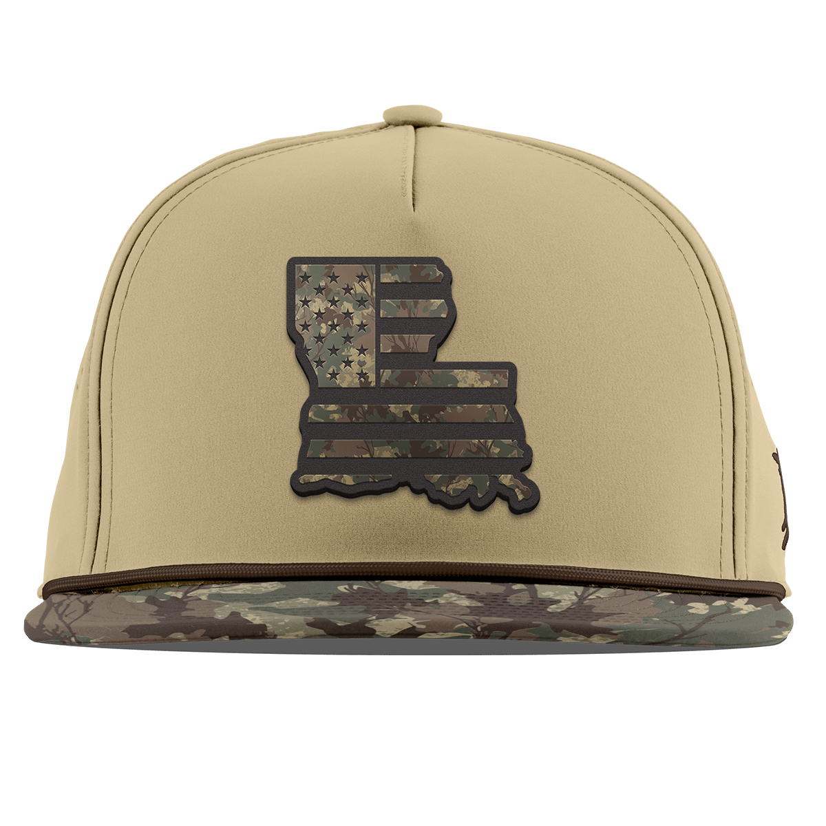 Louisiana Timber Camo Patriot Flat 5 Panel Rope Desert/Timber Camo