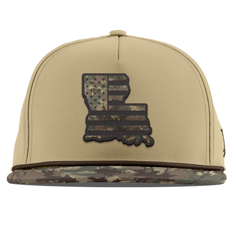 Louisiana Timber Camo Patriot Flat 5 Panel Rope Desert/Timber Camo