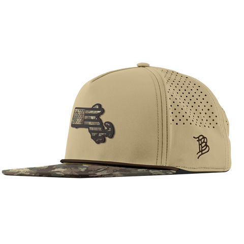Massachusetts Timber Camo Patriot Flat 5 Panel Rope Desert/Timber Camo