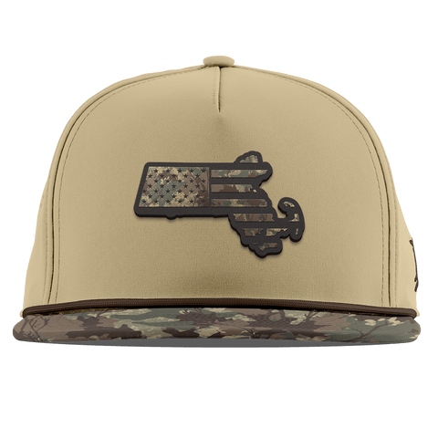 Massachusetts Timber Camo Patriot Flat 5 Panel Rope Desert/Timber Camo