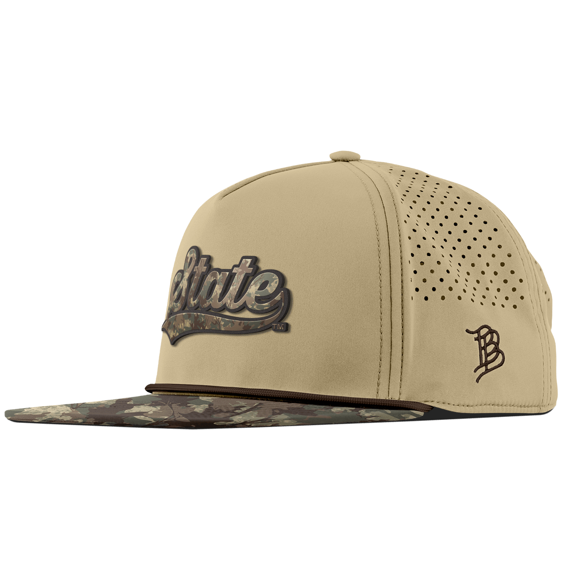 Michigan State University "Michigan State Timber Camo Series" Flat 5 Panel Rope Desert/Timber Camo