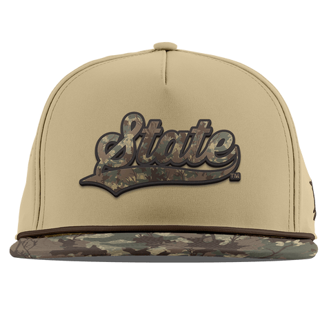 Michigan State University "Michigan State Timber Camo Series" Flat 5 Panel Rope Desert/Timber Camo