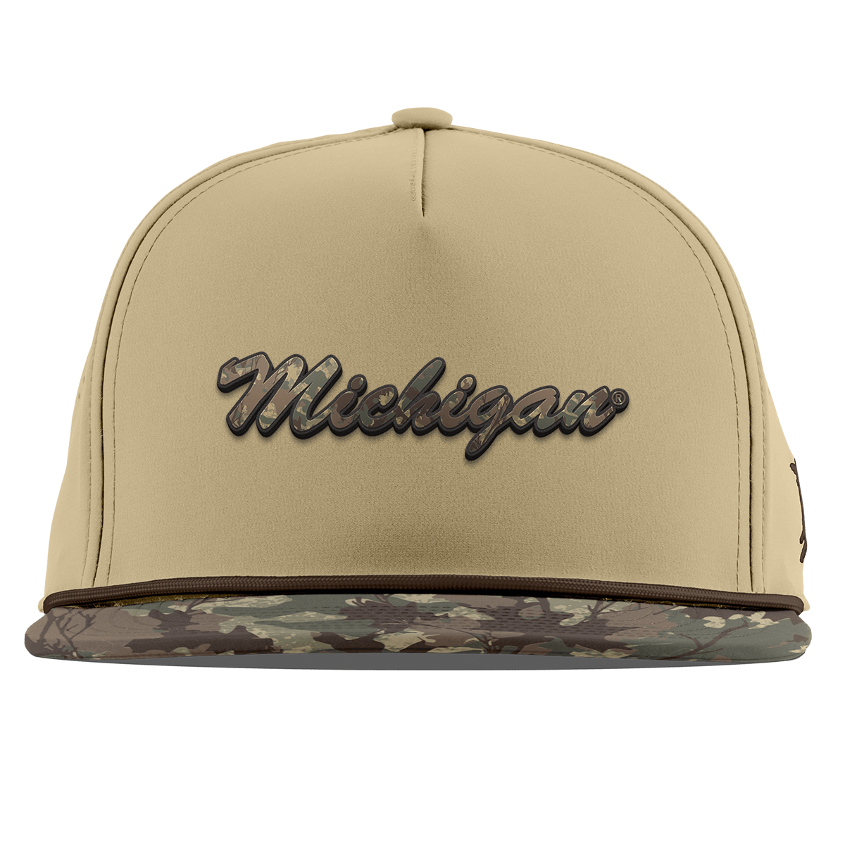 University of Michigan "Michigan Timber Camo Series" Flat 5 Panel Rope Desert/Timber Camo