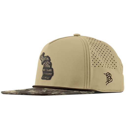 Michigan Timber Camo Patriot Flat 5 Panel Rope Desert/Timber Camo