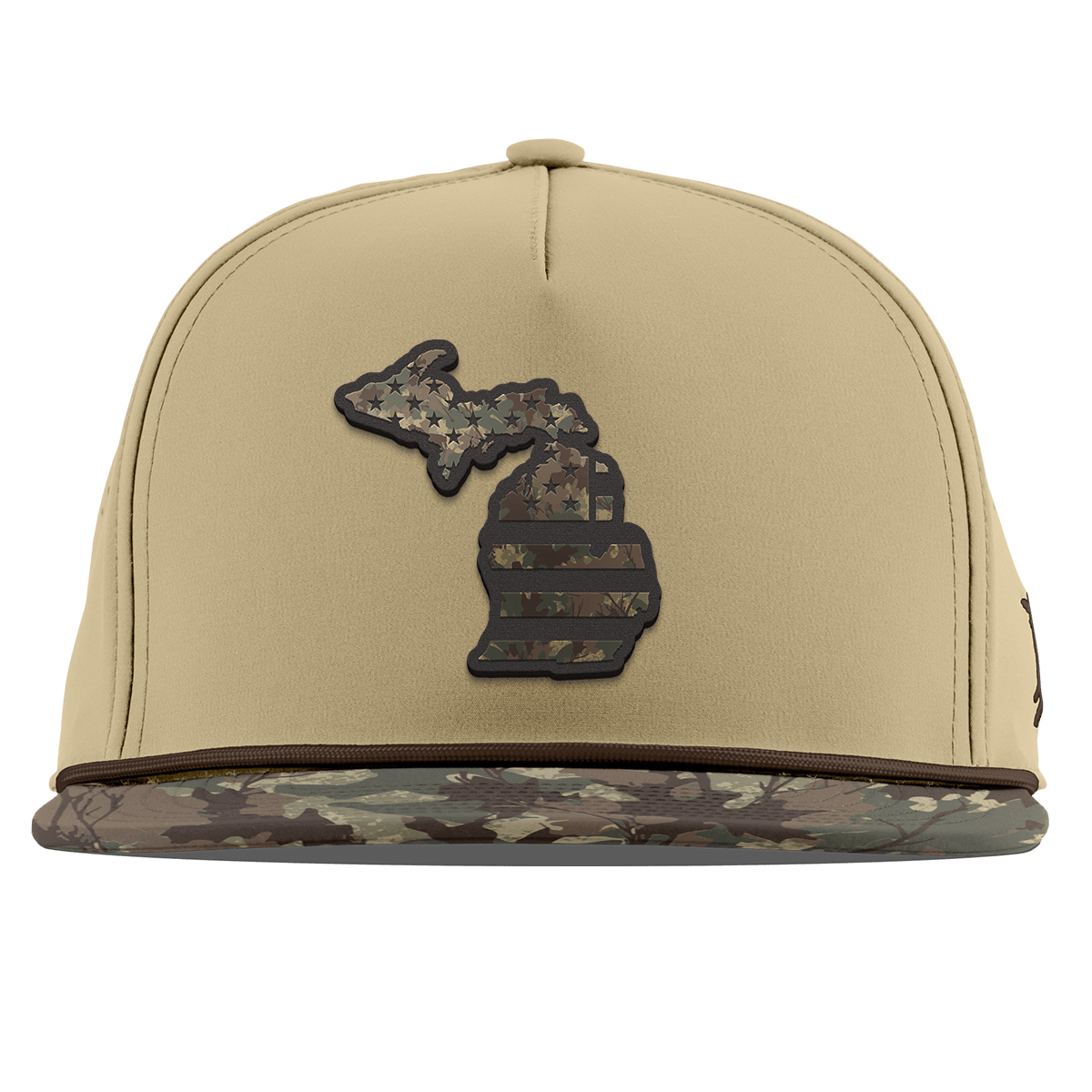 Michigan Timber Camo Patriot Flat 5 Panel Rope Desert/Timber Camo