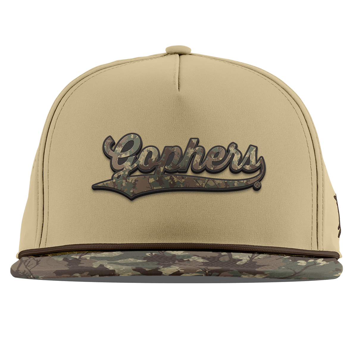 University of Minnesota "Minnesota Timber Camo Series" Flat 5 Panel Rope Desert/Timber Camo