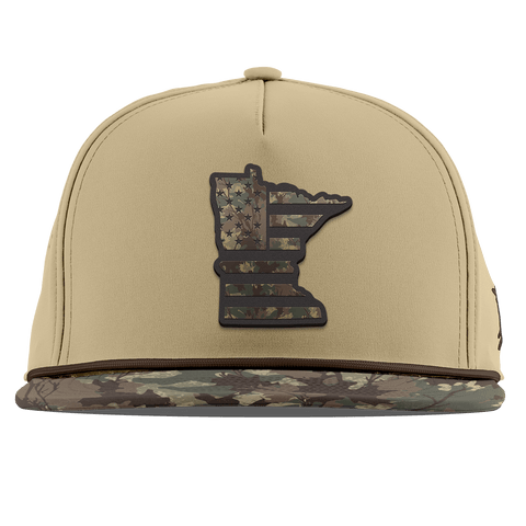 Minnesota Timber Camo Patriot Flat 5 Panel Rope Desert/Timber Camo