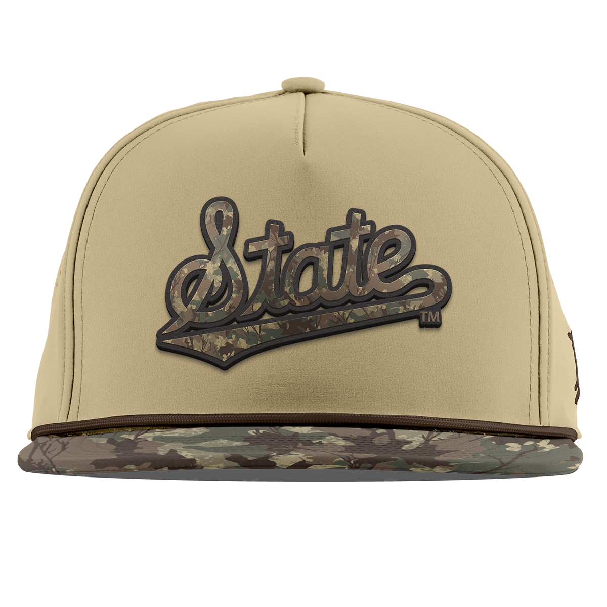 Mississippi State University "Mississippi Timber Camo Series" Flat 5 Panel Rope Desert/Timber Camo