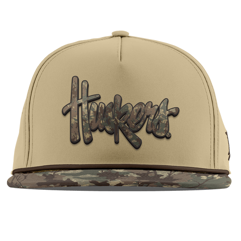 University of Nebraska "Nebraska Timber Camo Series" Flat 5 Panel Rope Desert/Timber Camo