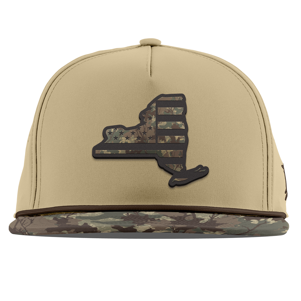 New York Timber Camo Patriot Flat 5 Panel Rope Desert/Timber Camo