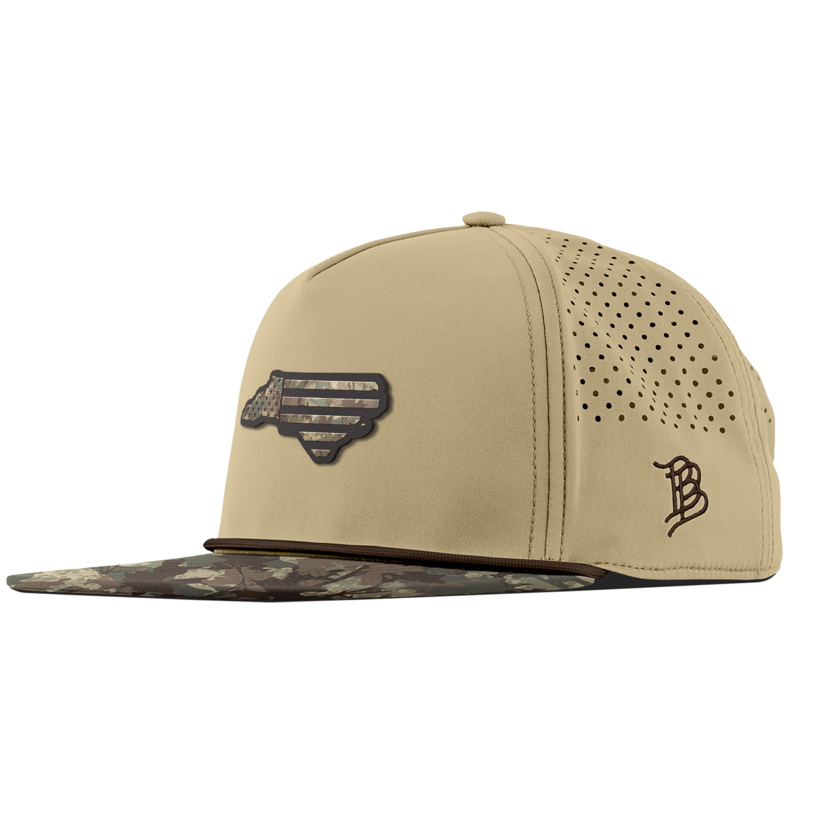 North Carolina Timber Camo Patriot Flat 5 Panel Rope Desert/Timber Camo
