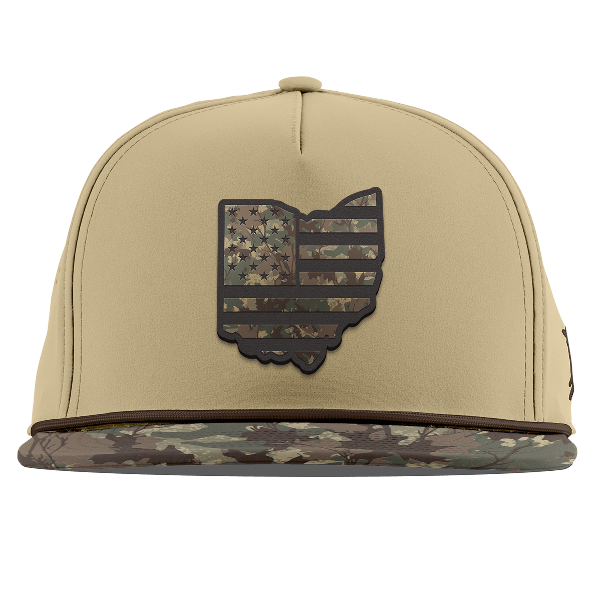 Ohio Timber Camo Patriot Flat 5 Panel Rope Desert/Timber Camo