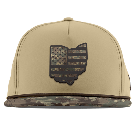 Ohio Timber Camo Patriot Flat 5 Panel Rope Desert/Timber Camo