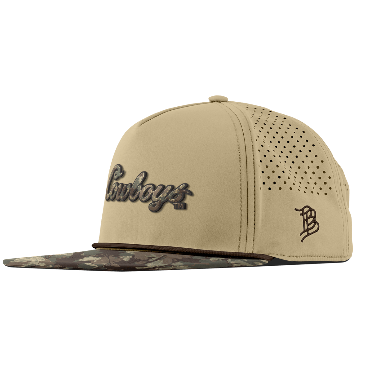 Oklahoma State University "Oklahoma State Timber Camo Series" Flat 5 Panel Rope Desert/Timber Camo