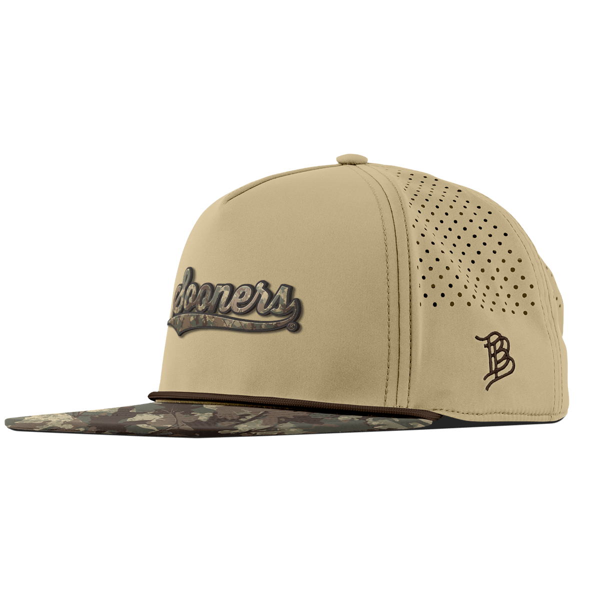 University of Oklahoma "Oklahoma Timber Camo Series" Flat 5 Panel Rope Desert/Timber Camo