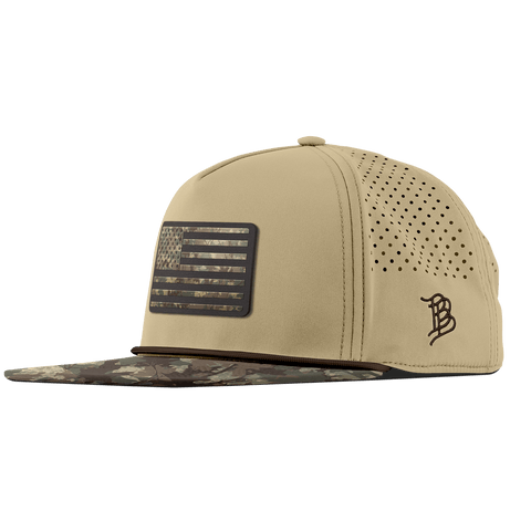 Old Glory Timber Camo Patriot Flat 5 Panel Rope Desert/Timber Camo