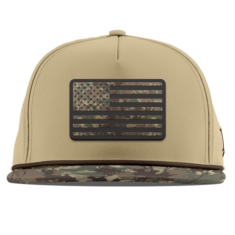 Old Glory Timber Camo Patriot Flat 5 Panel Rope Desert/Timber Camo