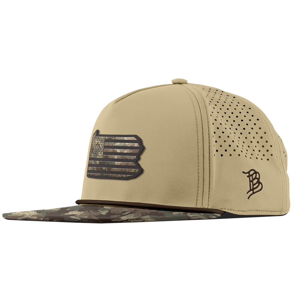 Pennsylvania Timber Camo Patriot Flat 5 Panel Rope Desert/Timber Camo
