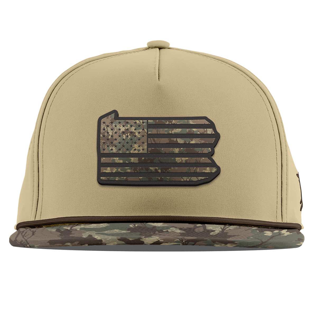 Pennsylvania Timber Camo Patriot Flat 5 Panel Rope Desert/Timber Camo